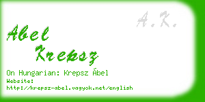 abel krepsz business card