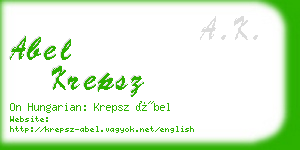 abel krepsz business card